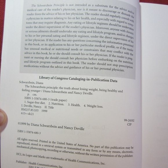 NOS "The schwarzbein Principle" SC 1st ed. - Picture 3 of 3